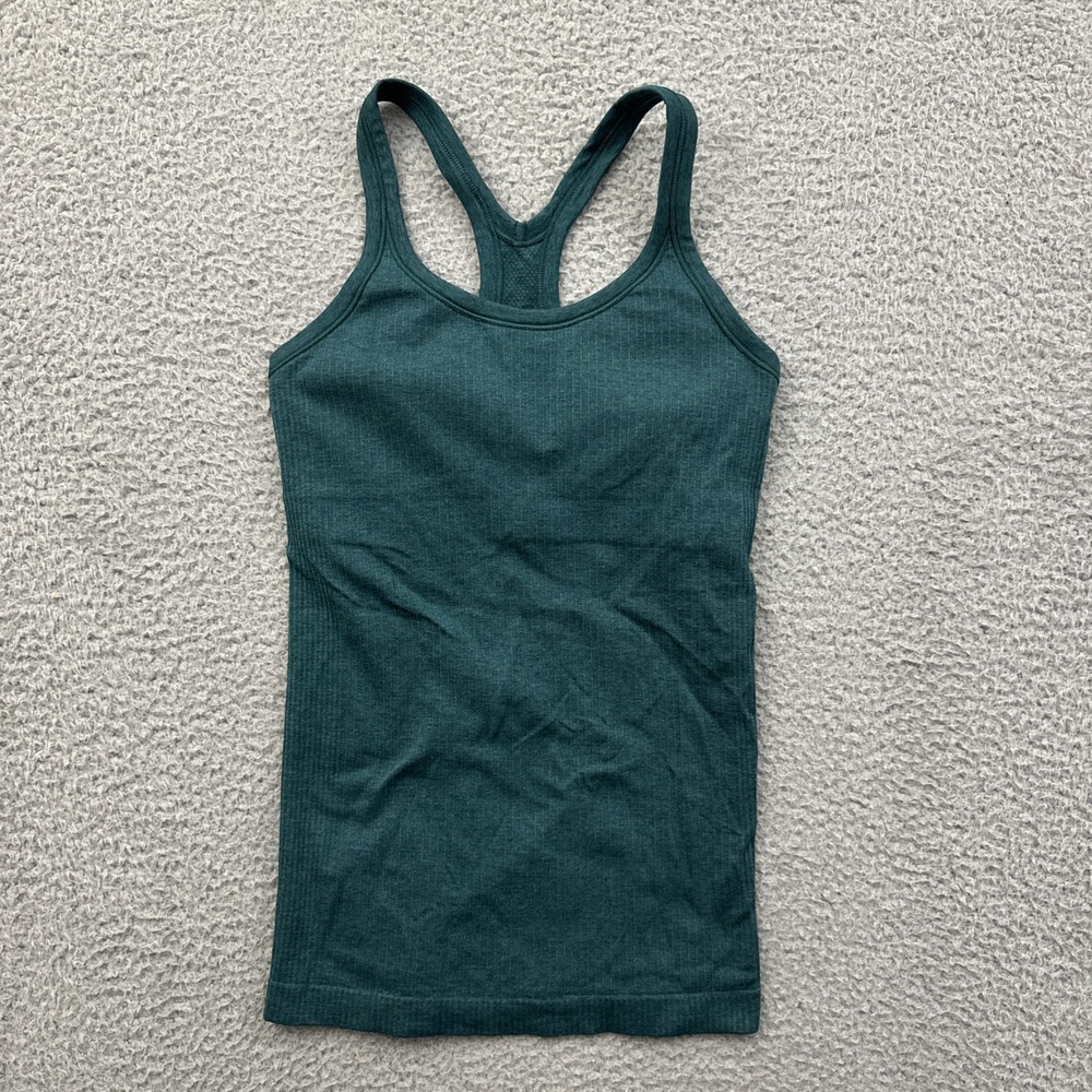 Lululemon Ebb To Street Tank Top Storm Teal Athletic Athleisure Women's 4